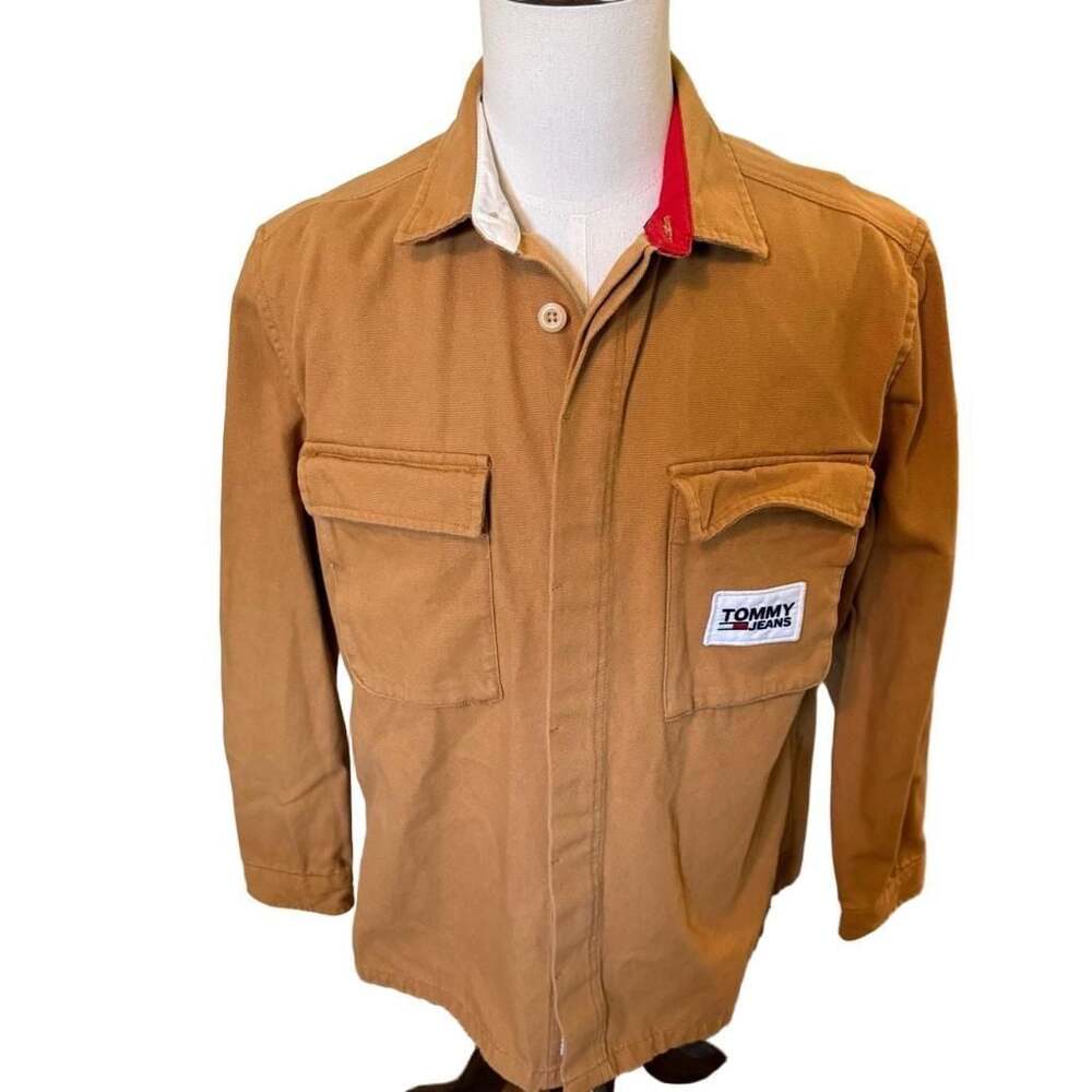 Tommy Jeans Men's Brown Duck Canvas Chore Jacket Medium